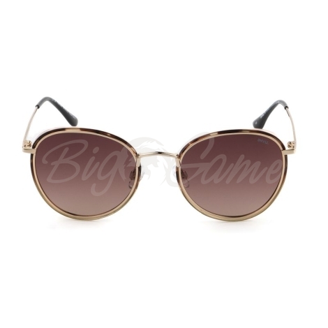 Очки солнцезащитные INVU Женские B1915D с чехлом 20201 цв. коричневый роговый с золотистым цв. ст. шоколадный с градиентом фото 2