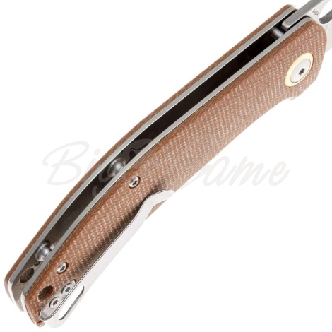 Нож складной полуавтоматический BOKER Toxicofera сталь 440А рукоять Микарта цв. Коричневый фото 5