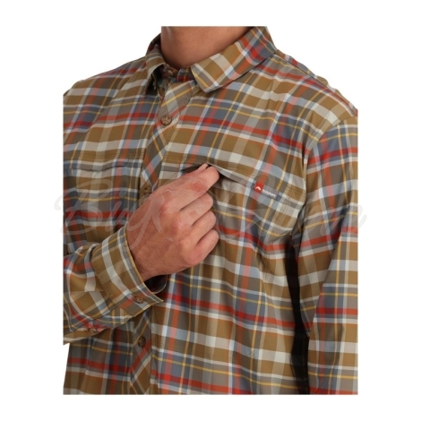 Рубашка SIMMS Bugstopper LS Shirt цвет Chestnut Multi Plaid фото 2