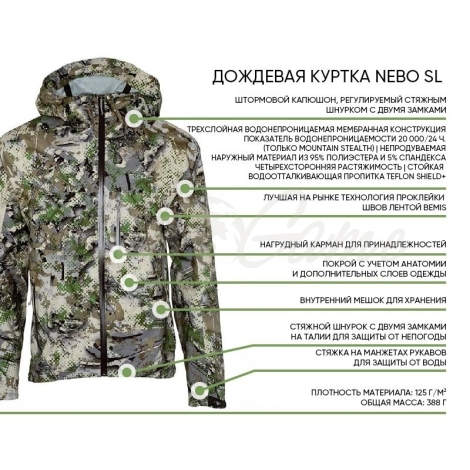 Куртка SKRE Nebo SL Rain Jacket цвет Summit фото 11