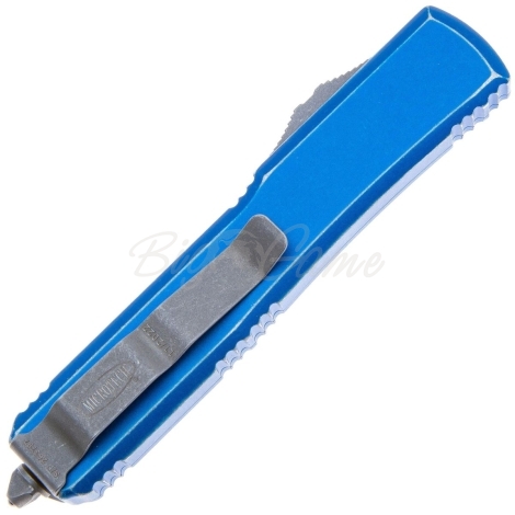 Нож автоматический MICROTECH Ultratech S/E сталь М390 рукоять Алюминий 6061-T6 цв. Синий фото 2