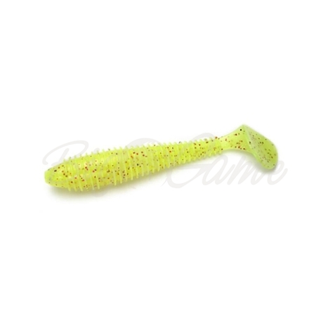 Виброхвост KEITECH Swing Impact 3,5" (8 шт.) цв. PAL #01 Chartreuse Red Flake фото 1