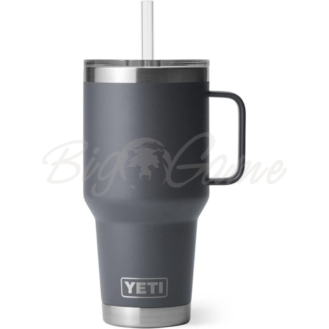 Термокружка YETI Rambler Straw Mug 994 цвет Charcoal фото 1