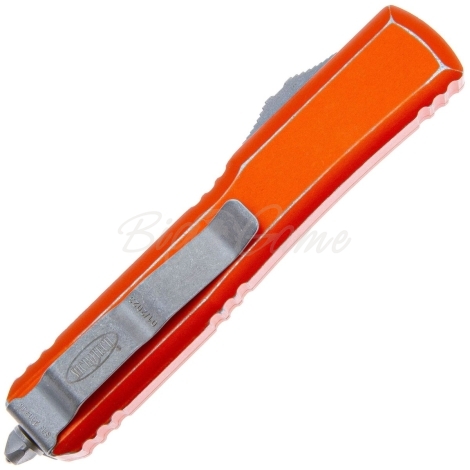 Нож автоматический MICROTECH Ultratech S/E сталь CTS-204P рукоять Алюминий 6061-T6 цв. Оранжевый фото 2