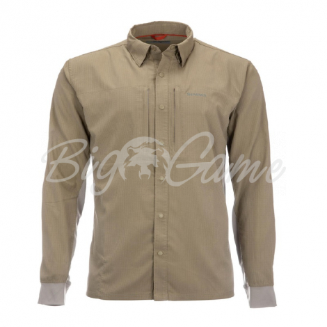 Рубашка SIMMS Bugstopper Intruder BiComp LS Shirt '21 цвет Tan фото 1