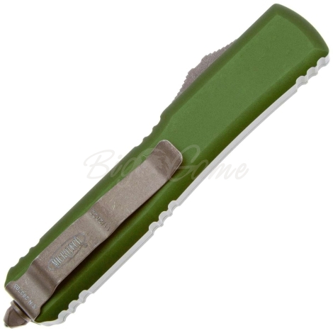 Нож автоматический MICROTECH Ultratech S/E сталь M390 рукоять Алюминий 6061-T6 цв. Зеленый фото 2