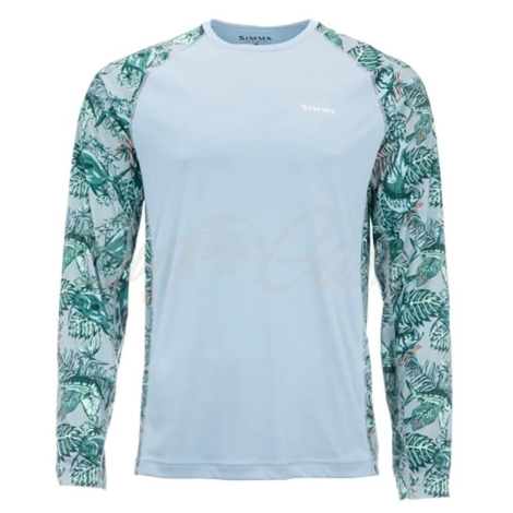 Термокофта SIMMS Solarflex LS Crewneck - Print цвет Slamdown Steel Blue фото 1