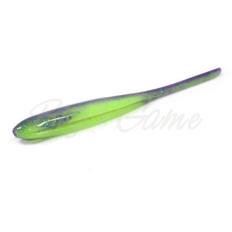 Червь KEITECH Shad Impact 3" (10 шт.) цв. PAL #06 Violet Lime Belly фото 1