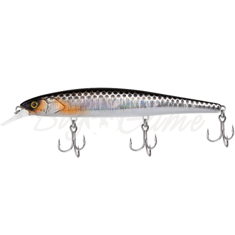 Воблер JACKALL Mag Squad 160SP цв. hl silver & black фото 2