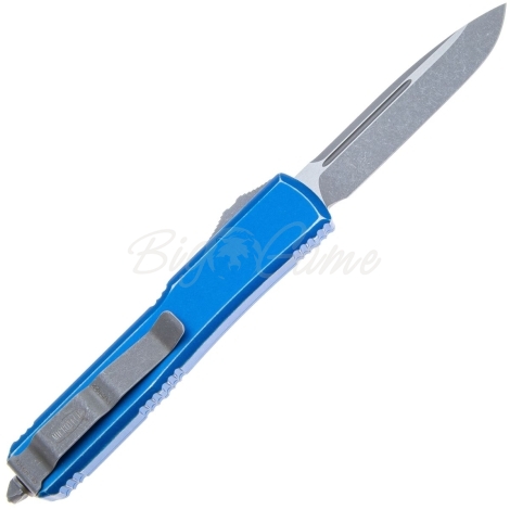 Нож автоматический MICROTECH Ultratech S/E сталь М390 рукоять Алюминий 6061-T6 цв. Синий фото 4