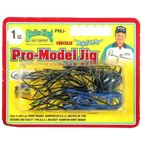 Бактейл STRIKE KING Pro-Model Jig 28 г (1 oz) цв. black blue фото 1