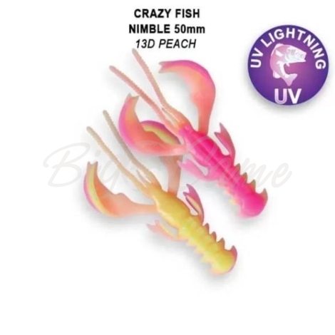 Рак CRAZY FISH Nimble 2" (8 шт.) зап. кальмар, код цв. 13d фото 1