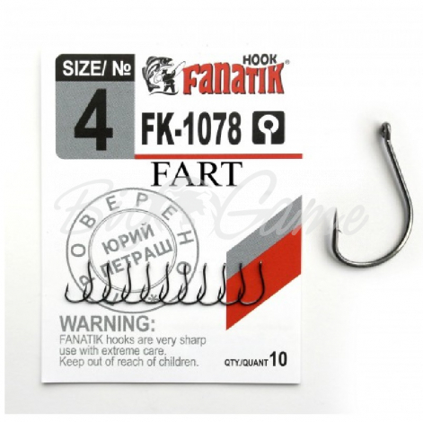 Крючок одинарный FANATIK FK-1078 Fart № 4 (10 шт.) фото 1