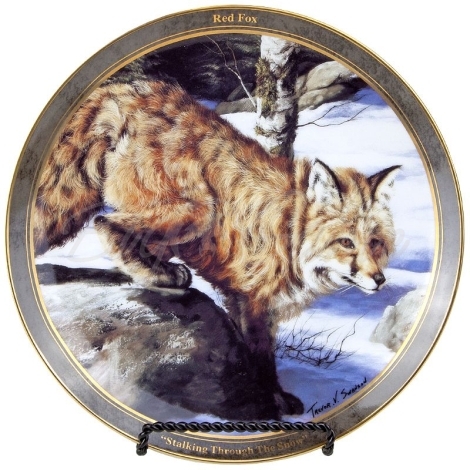 Тарелка декоративная с охотничьими животными Фарфор фото 6