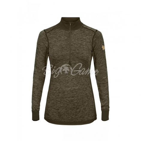 Водолазка FJALLRAVEN Varmland Woolterry Half Zip W цвет Dark Olive фото 1