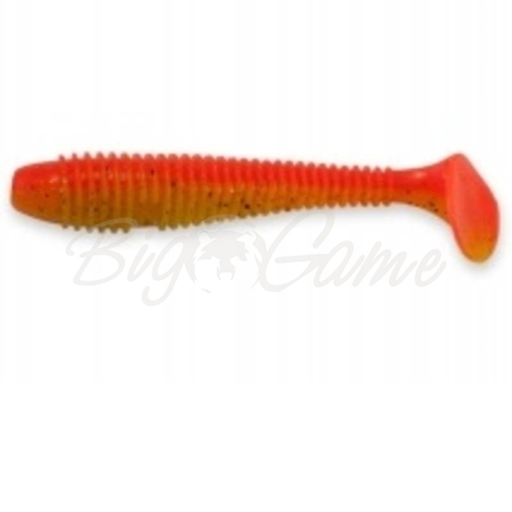 Виброхвост CRAZY FISH Vibro Fat 4,7" (4 шт.) зап. кальмар код цв. 15d Fire Orange фото 1