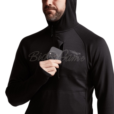 Водолазка SITKA Core Merino 330 Hoody цвет Black фото 2