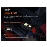 Фонарь налобный FENIX HM65R-T (SST40 + CREE XP-G2 S3, 18650) цвет Черный/Оранжевый превью 18