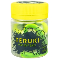 Червь TERUKI Flash 8 см (7 шт.) зап. сыр цв. White/Chartreuse/Green превью 3