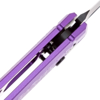 Нож складной полуавтоматический BESTECH Ququ Sandvik 14C28N рукоять стеклотекстолит G10 цв. Фиолетовый превью 3