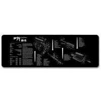 Коврик для чистки оружия TEKMAT Ar15 Rifle Cleaning Mat р. 910 х 310 х 3 мм, цв. черный + схема