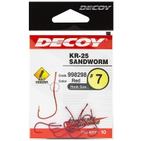 Крючок одинарный DECOY KR-25 Sandworm № 7 (10 шт.) превью 2