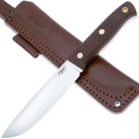 Нож ЮЖНЫЙ КРЕСТ Модель Х конвекс Сталь VG10 рукоять Микарта красно-черная/насечка превью 4