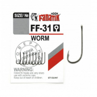 Крючок одинарный FANATIK FF-31 Worm № 14 (9 шт.)