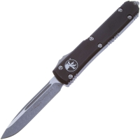 Нож автоматический MICROTECH  Ultratech S/E рукоять алюминий, серр. клинок, цв. черный