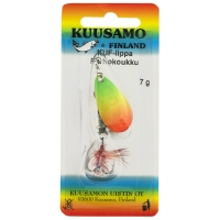 Блесна вращающаяся KUUSAMO Kuf-Lippa 40/7 (с опереньем) код цв. FR/FYe/GR превью 2
