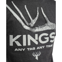 Футболка KING'S Whitetail Shed Tee цвет Heather Graphite превью 2