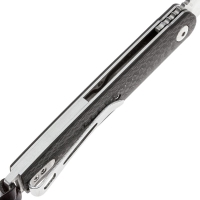 Нож складной полуавтоматический BOKER LRF Carbon сталь VG-10 рукоять Карбон цв. Черный превью 6