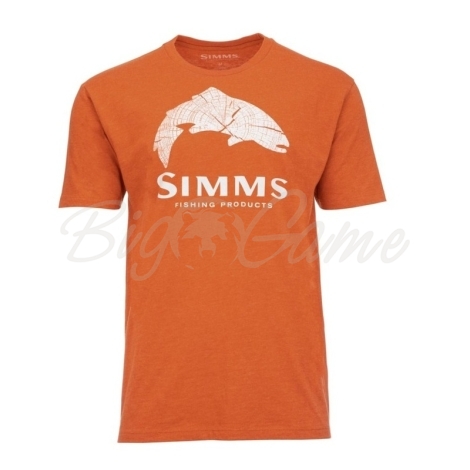Футболка SIMMS Wood Trout Fill T-Shirt цвет Adobe Heather фото 1