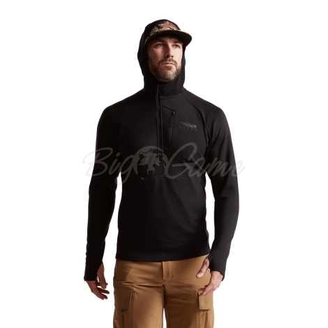 Водолазка SITKA Core Merino 330 Hoody цвет Black фото 6