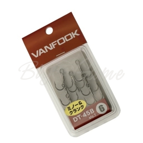 Крючок тройной VANFOOK DT-45B Predator Treble Hooks (6 шт.) №2/0 фото 1