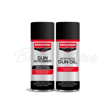 Набор по уходу за оружием BIRCHWOOD CASEY Gun Scrubber Spray + Synthetic Gun Oil по 36 мл фото 1