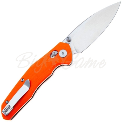 Нож складной BESTECH Ronan 14C28N рукоять стеклотекстолит G10 цв. Оранжевый / Черный фото 3