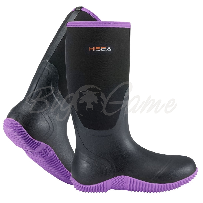 Сапоги HISEA WS AquaX Rain Boots цвет black / purple фото 2
