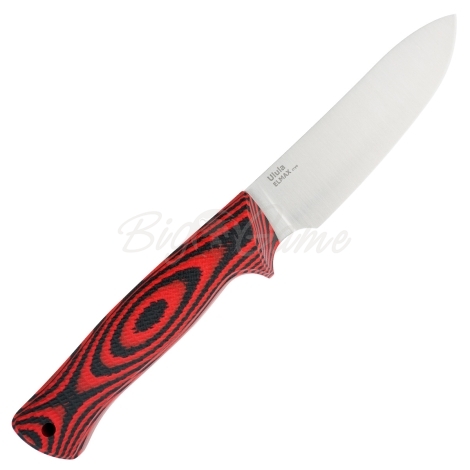 Нож с фиксированным клинком OWL KNIFE Ulula сталь Elmax рукоять стеклотекстолит G10 цв. Черно-Красный фото 2