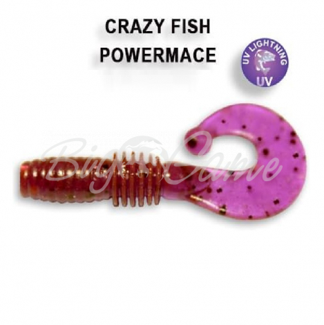 Твистер CRAZY FISH Power Mace 1,6" (8 шт.) зап. кальмар, код цв. 12 фото 1