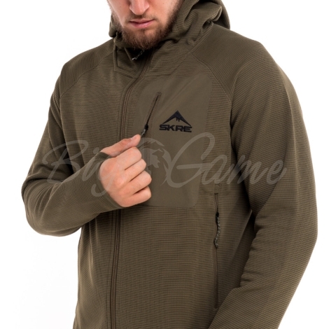 Толстовка SKRE Grid Lite Jacket цвет Olive Green фото 8