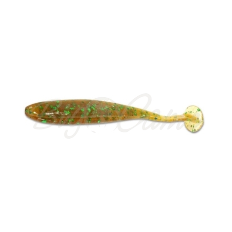 Виброхвост KEITECH Easy Shiner 4,5" (6 шт.) цв. EA#02 Peach Green FLK фото 1