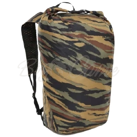 Рюкзак туристический THE NORTH FACE Flyweight Rolltop Packable Backpack 19,5 цвет Britsh Khaki Tiger Camo Print\ Black фото 1