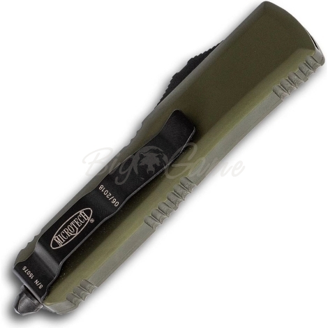Нож автоматический MICROTECH UTX-85 S/E клинок М390, рукоять алюминий,цв. зеленый фото 3
