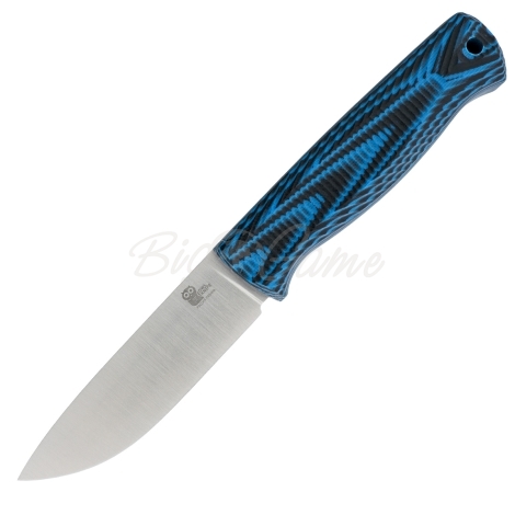 Нож с фиксированным клинком OWL KNIFE Hoot-S сталь Elmax рукоять стеклотекстолит G10 цв. Черно-Синий фото 4