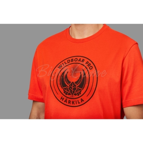 Футболка HARKILA Wildboar Pro S/S T-Shirt (2 шт.) Limited Edition цвет Willow green / Orange фото 2