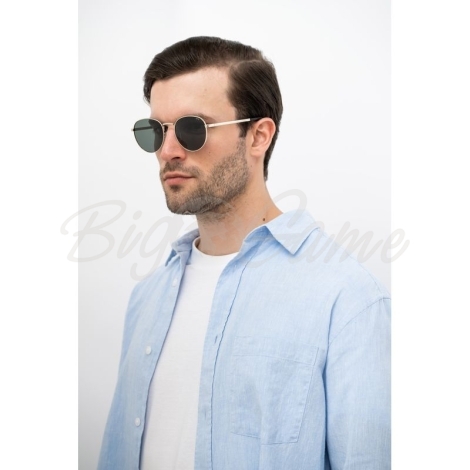 Очки солнцезащитные INVU Мужские B1311A с чехлом 20201 цв. золотистый цв. ст. зеленый фото 2