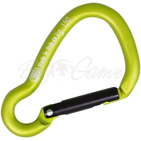 Карабин металлический KONG Harness Alu 5 цв. Желтый / Черный фото 1
