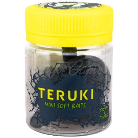 Червь TERUKI Flash 8 см (7 шт.) зап. сыр цв. Black фото 3