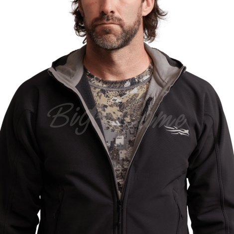 Толстовка SITKA Alpha Fleece Hooded Jacket цвет Black фото 3